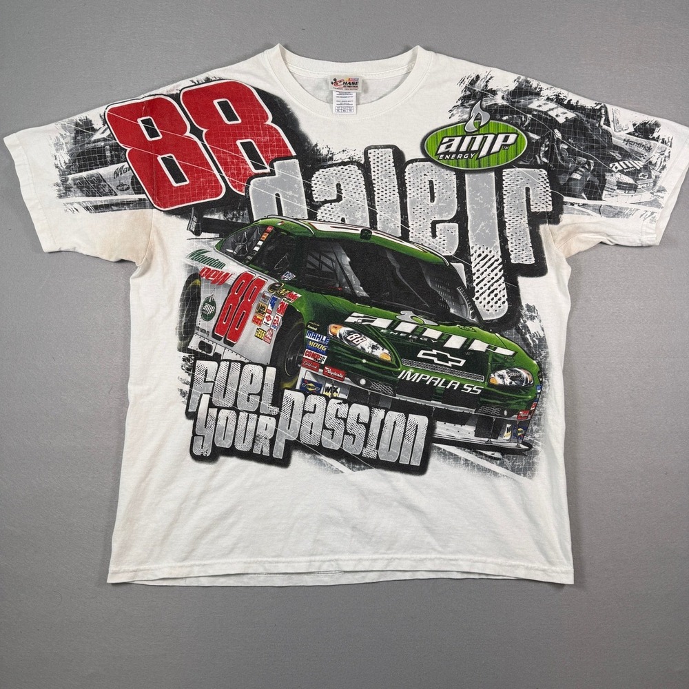 VTG Dale Earnhardt Jr #88 AMP Energy NASCAR AOP T-Shirt Mens XL Chase Authentics